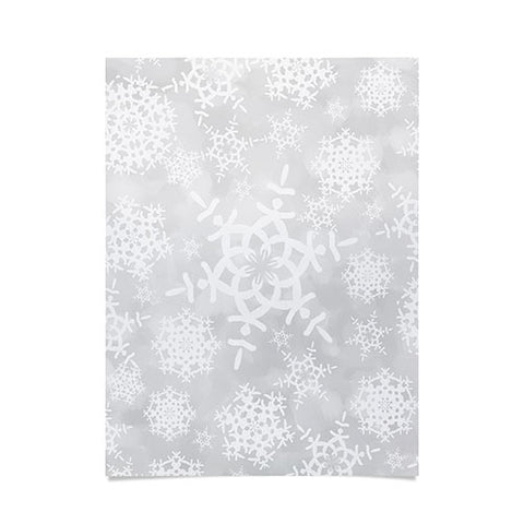 Lisa Argyropoulos Snow Flurries in Gray Poster