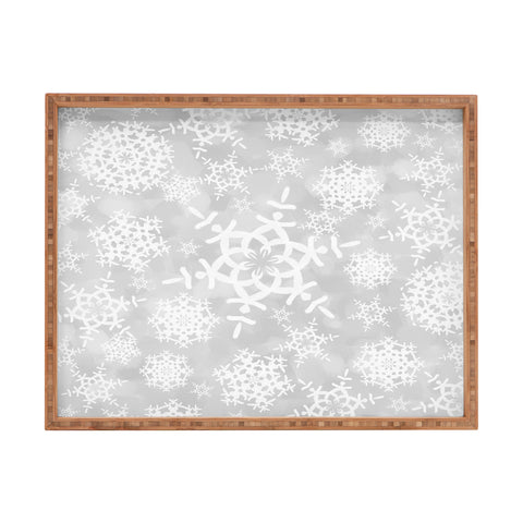 Lisa Argyropoulos Snow Flurries in Gray Rectangular Tray