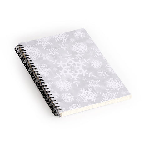 Lisa Argyropoulos Snow Flurries in Gray Spiral Notebook