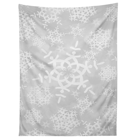 Lisa Argyropoulos Snow Flurries in Gray Tapestry