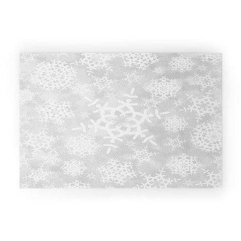 Lisa Argyropoulos Snow Flurries in Gray Welcome Mat