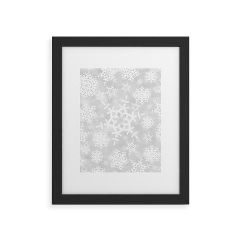 Lisa Argyropoulos Snow Flurries in Gray Framed Art Print