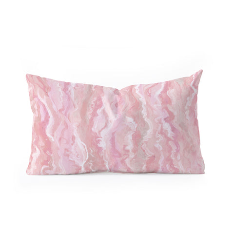 Lisa Argyropoulos Soft Blush Melt Oblong Throw Pillow