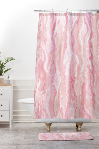 Lisa Argyropoulos Soft Blush Melt Shower Curtain And Mat
