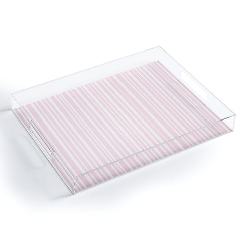 Lisa Argyropoulos Soft Blush Stripes Acrylic Tray