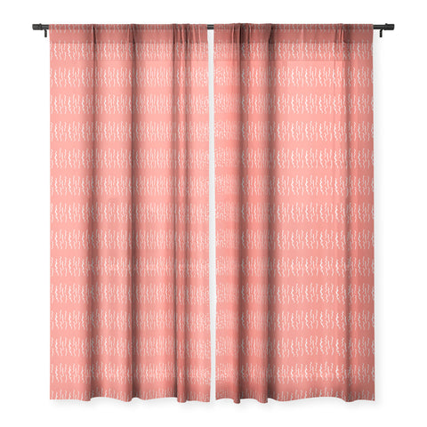Lisa Argyropoulos Squiggle Coral Sheer Window Curtain