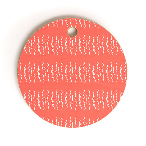 Lisa Argyropoulos Squiggle Coral Cutting Board Round