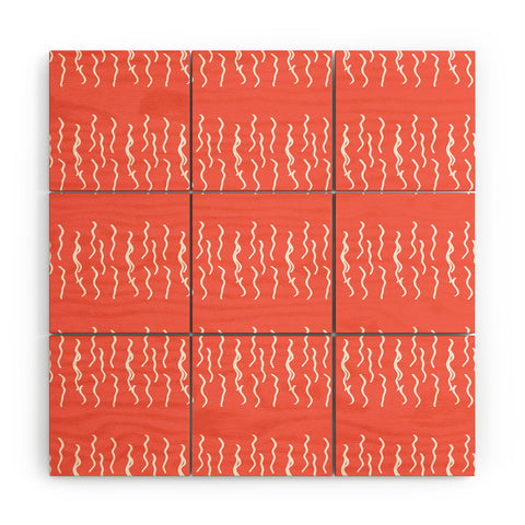 Lisa Argyropoulos Squiggle Coral Wood Wall Mural