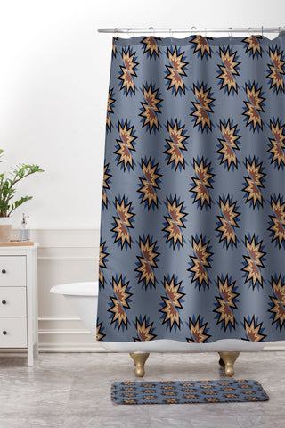 Lisa Argyropoulos Star Twister Shower Curtain And Mat