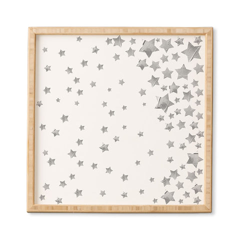 Lisa Argyropoulos Starry Magic Silvery White Framed Wall Art