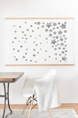 Lisa Argyropoulos Starry Magic Silvery White Art Print And Hanger