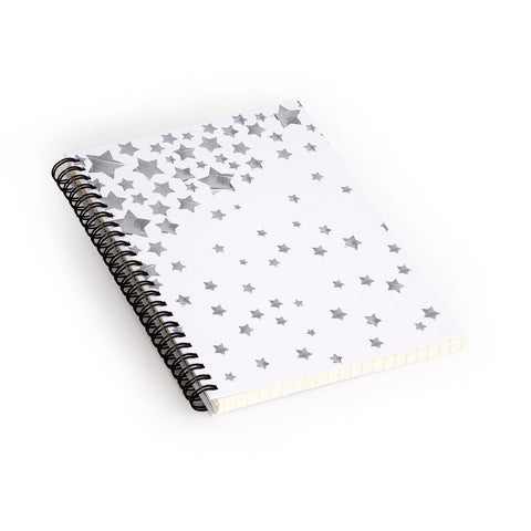 Lisa Argyropoulos Starry Magic Silvery White Spiral Notebook