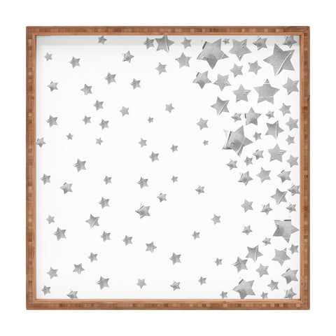 Lisa Argyropoulos Starry Magic Silvery White Square Tray