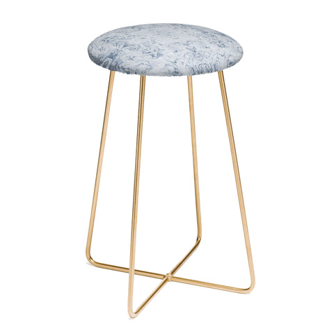 Lisa Argyropoulos Steely Blue Marble Kali Counter Stool