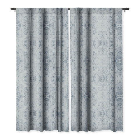 Lisa Argyropoulos Steely Blue Marble Kali Blackout Window Curtain