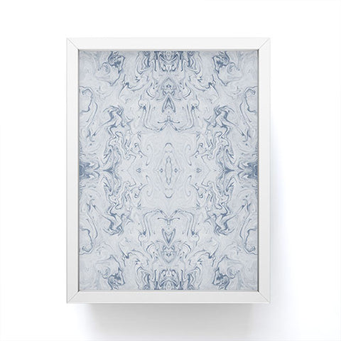 Lisa Argyropoulos Steely Blue Marble Kali Framed Mini Art Print
