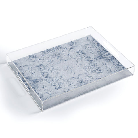 Lisa Argyropoulos Steely Blue Marble Kali Acrylic Tray