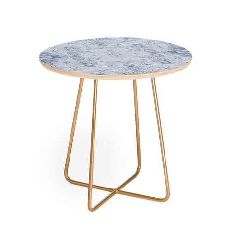 Lisa Argyropoulos Steely Blue Marble Kali Round Side Table