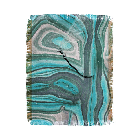Lisa Argyropoulos Stony Aqua Blue Throw Blanket