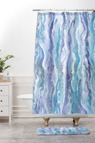 Lisa Argyropoulos Stormy Melt Shower Curtain And Mat