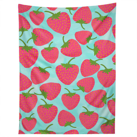 Lisa Argyropoulos Strawberry Sweet In Blue Tapestry