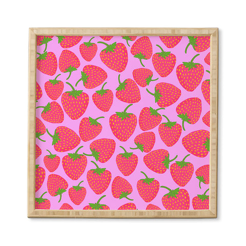 Lisa Argyropoulos Strawberry Sweet in Lavender Framed Wall Art