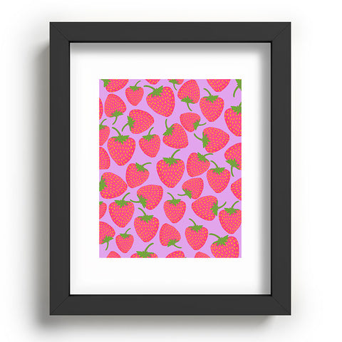 Lisa Argyropoulos Strawberry Sweet in Lavender Recessed Framing Rectangle