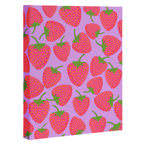Lisa Argyropoulos Strawberry Sweet in Lavender Art Canvas