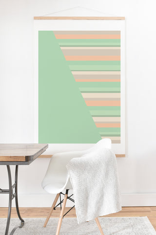 Lisa Argyropoulos Striped Desert Sage Art Print And Hanger