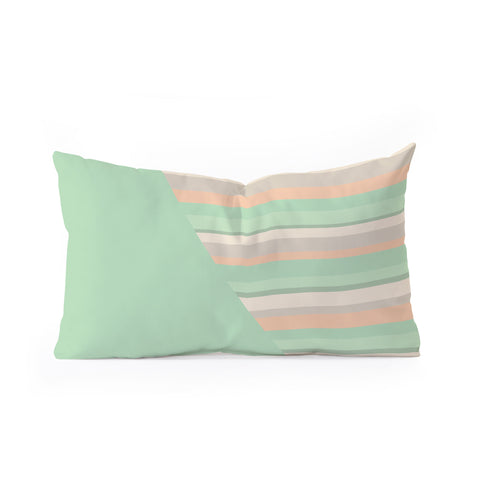 Lisa Argyropoulos Striped Desert Sage Oblong Throw Pillow
