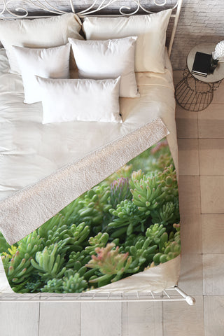 Lisa Argyropoulos Succulent Jungle Fleece Throw Blanket