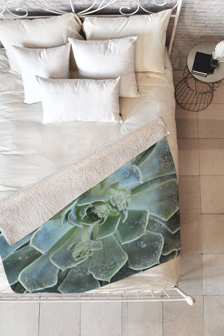 Lisa Argyropoulos Succulents II Fleece Throw Blanket