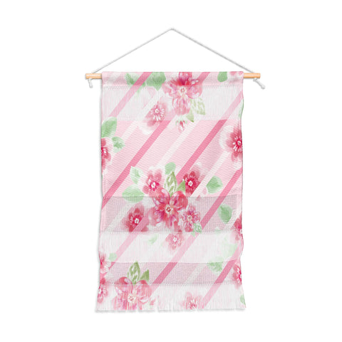 Lisa Argyropoulos Summer Blossoms Stripes Pink Wall Hanging Portrait