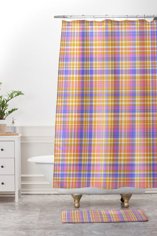 Lisa Argyropoulos Summer Plaid Shower Curtain And Mat