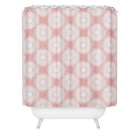 Lisa Argyropoulos Sunflowers and Blush Shower Curtain