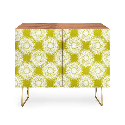 Lisa Argyropoulos Sunflowers and Chartreuse Credenza