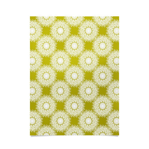Lisa Argyropoulos Sunflowers and Chartreuse Poster