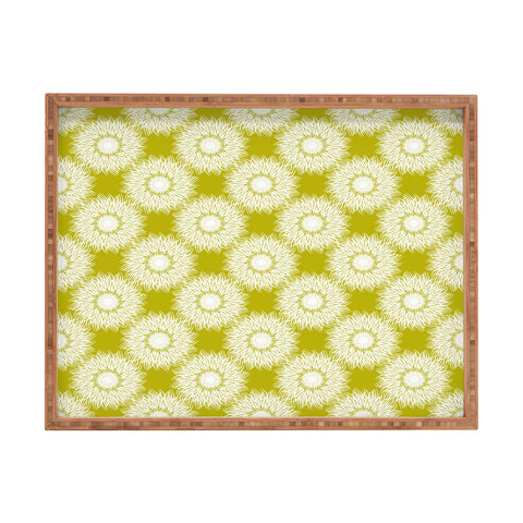 Lisa Argyropoulos Sunflowers and Chartreuse Rectangular Tray