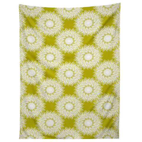Lisa Argyropoulos Sunflowers and Chartreuse Tapestry