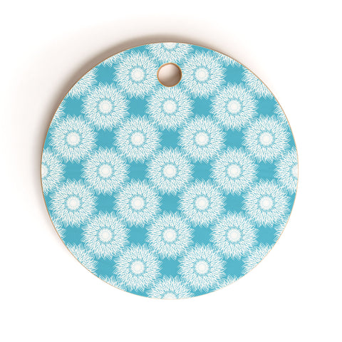 Lisa Argyropoulos Sunflowers and Sky Cutting Board Round