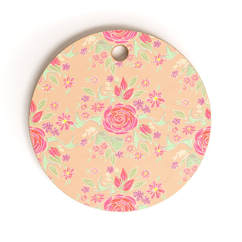 Lisa Argyropoulos Sweet Rose Delight Cutting Board Round