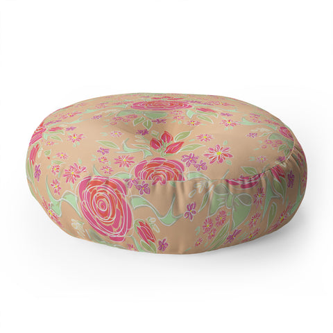 Lisa Argyropoulos Sweet Rose Delight Floor Pillow Round