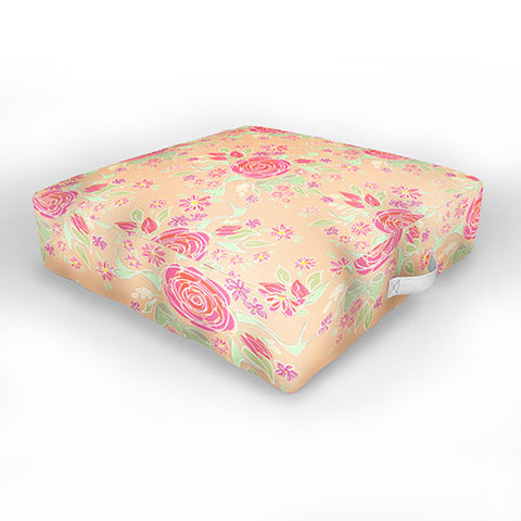 Lisa Argyropoulos Sweet Rose Delight Outdoor Floor Cushion
