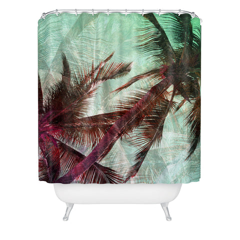 Lisa Argyropoulos Textured Palms Shower Curtain