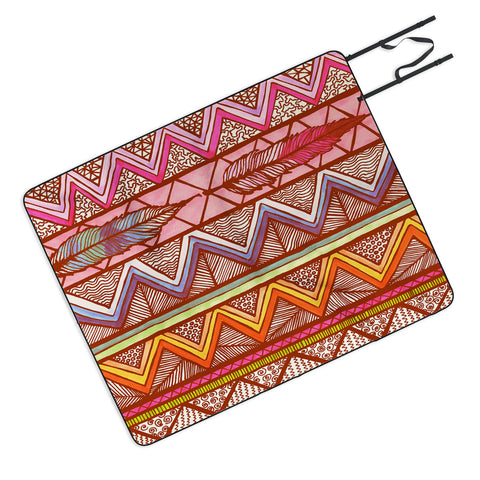Lisa Argyropoulos Two Feathers Picnic Blanket