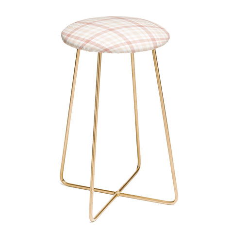 Lisa Argyropoulos Warmly Blushed Plaid Counter Stool