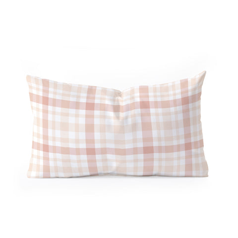 Lisa Argyropoulos Warmly Blushed Plaid Oblong Throw Pillow
