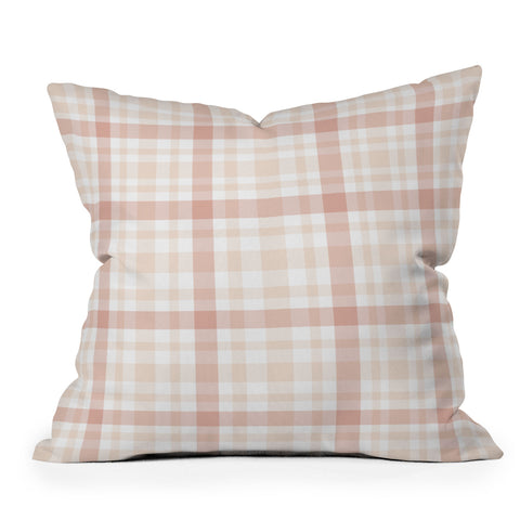 Lisa Argyropoulos Warmly Blushed Plaid Throw Pillow