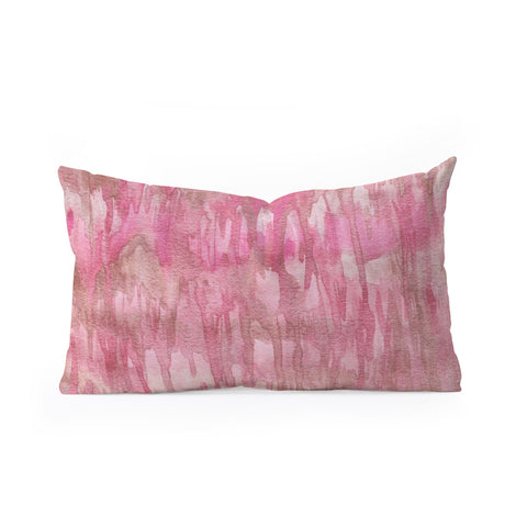 Lisa Argyropoulos Watercolor Blushes Oblong Throw Pillow
