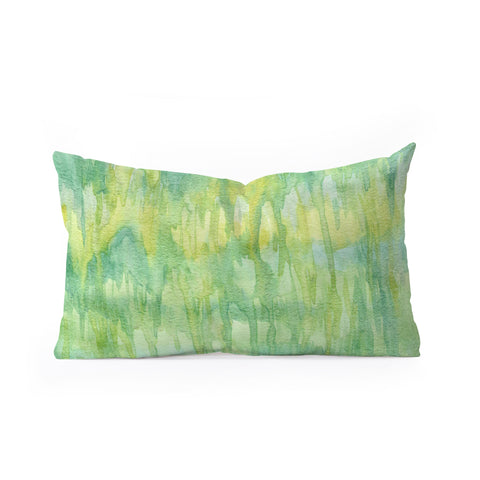 Lisa Argyropoulos Watercolor Greenery Oblong Throw Pillow
